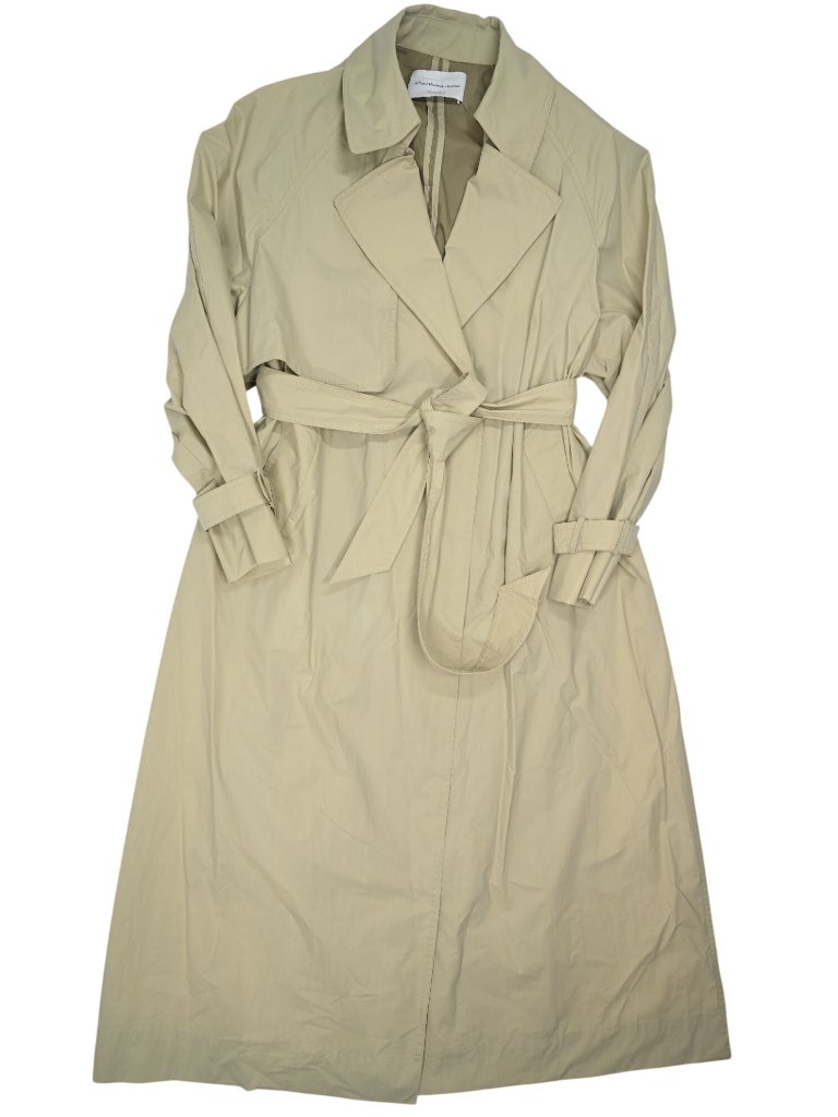 Mango X Victoria Beckham Long Trench Coat In Tan